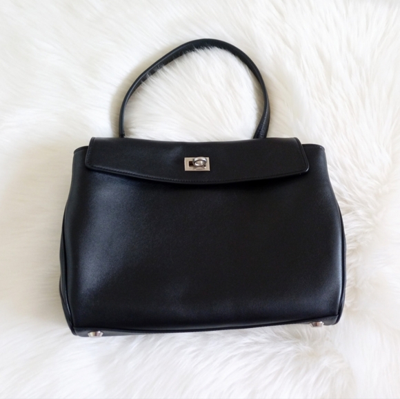 Balenciaga black leather Rodeo medium sized shoulder bag with silver hardware - Picture 1 of 13